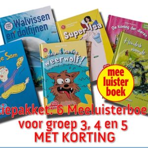 Actiepakket 6 Meeluisterboeken voor groep 3, 4 en 5